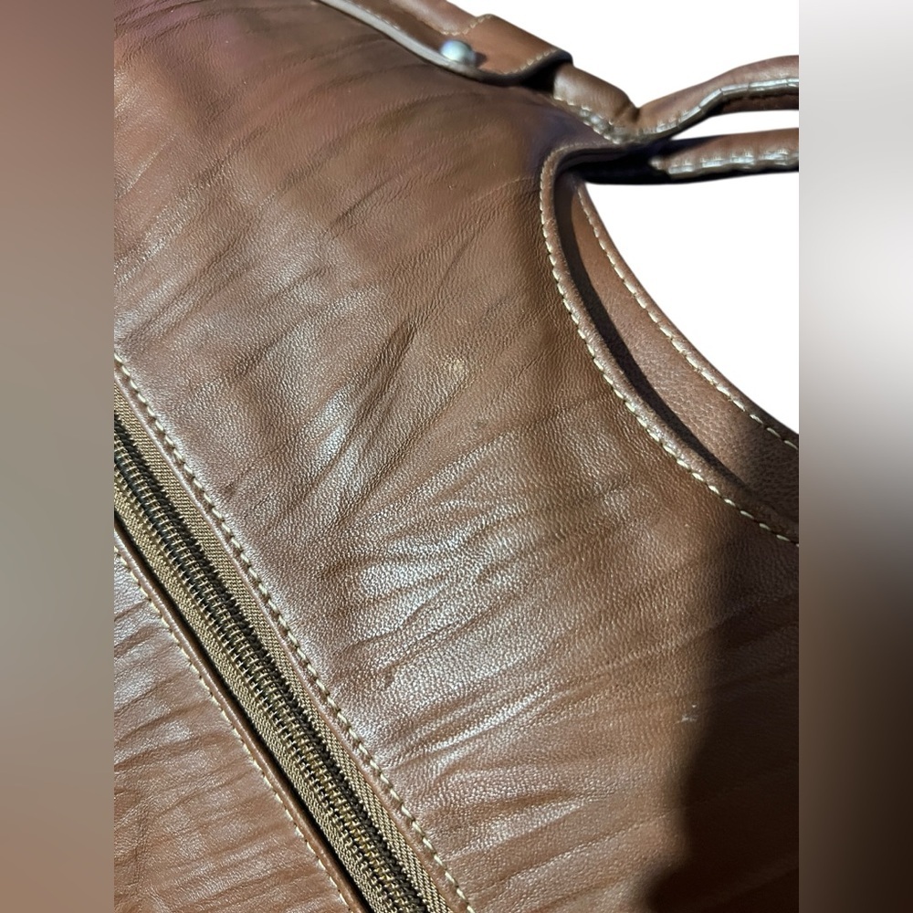 Clark’s England Soft Brown Leather Hobo Handbag/Shoulder Bag - Picture 7 of 16